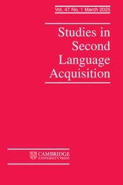 Studies in Second Language Acquisition
